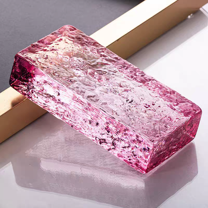 บล็อกแก้ว TIMELESS TILES รุ่น ICE 20X10X5 ซม. สีชมพูใส TRANSPARENT PINK